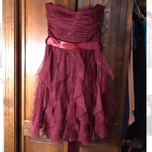 maroon homecoming dress